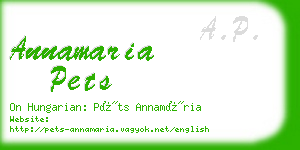 annamaria pets business card